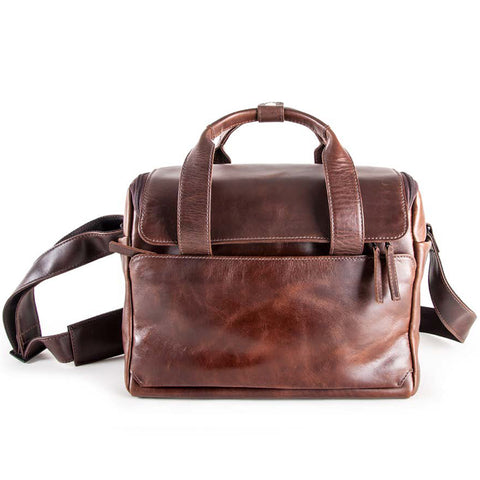 Harold's Lederwaren - 2in1 Leather Camera Bag, Medium, Brown