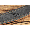 EDDYCAM Elk Leather Neck Strap, 35mm Wide, Anthracite/Natural with Natural Stitching