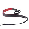 EDDYCAM Elk Leather Neck Strap, 35mm Wide, Black/Red with Red Stitching