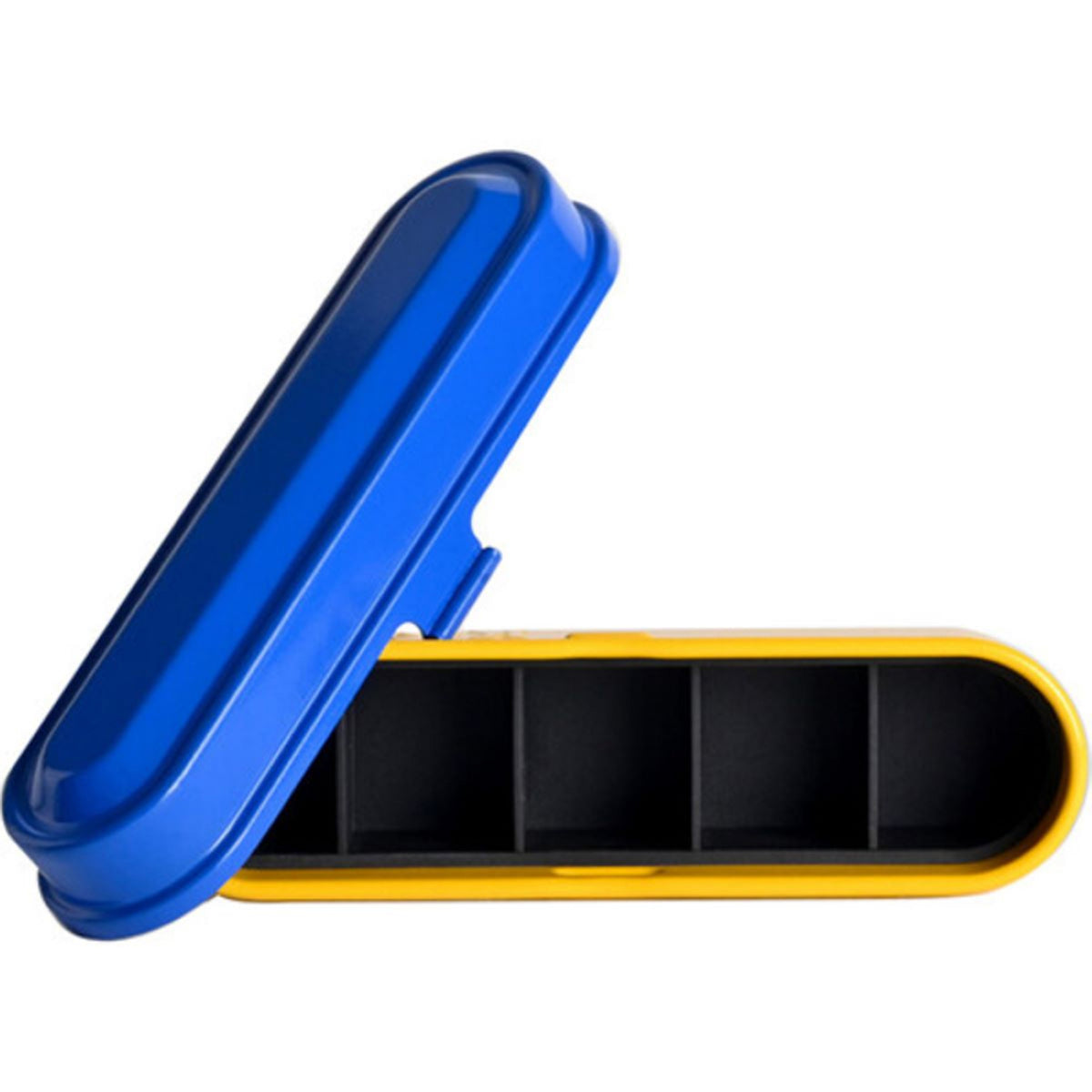 Estuche de acero Kodak para película de 135 mm (tapa azul/ cuerpo amarillo)