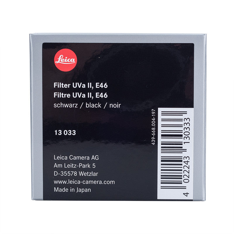Filtro Leica UVa II, E46, negro