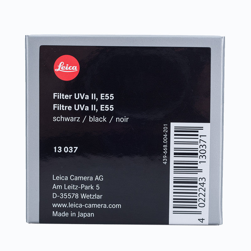 Filtro Leica UVa II, E55, negro