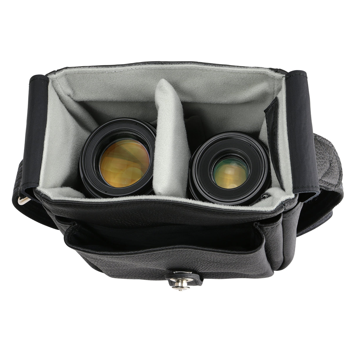 Bolso de cámara pequeño de cuero George de Oberwerth, negro