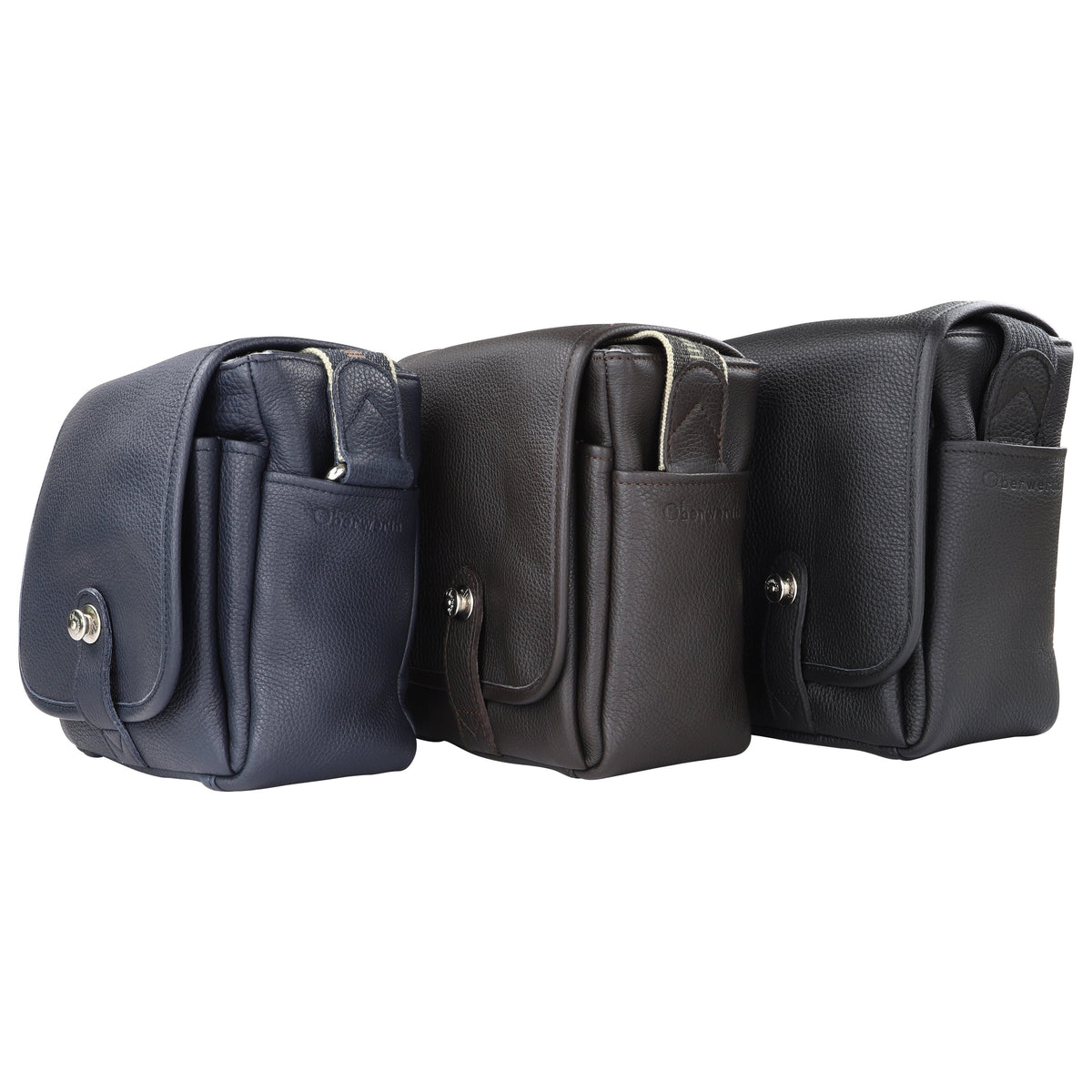 Bolso de cámara pequeño de cuero George de Oberwerth, negro