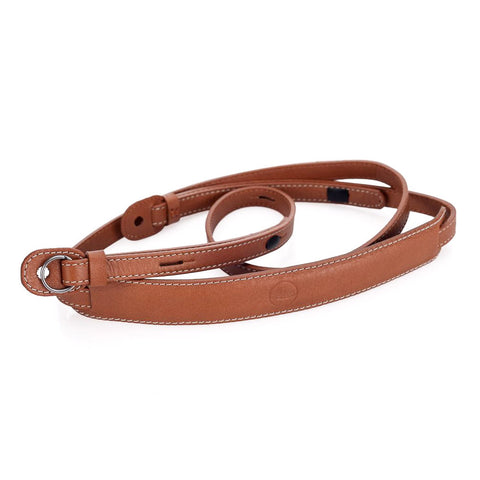 Leica Leather Neckstrap with protection flap, Cognac