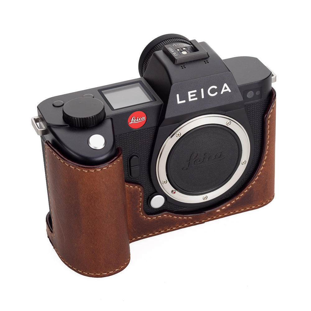 Media funda Arte di Mano para Leica SL2 con puerta de acceso a la batería, estilo abierto - Rally Volpe