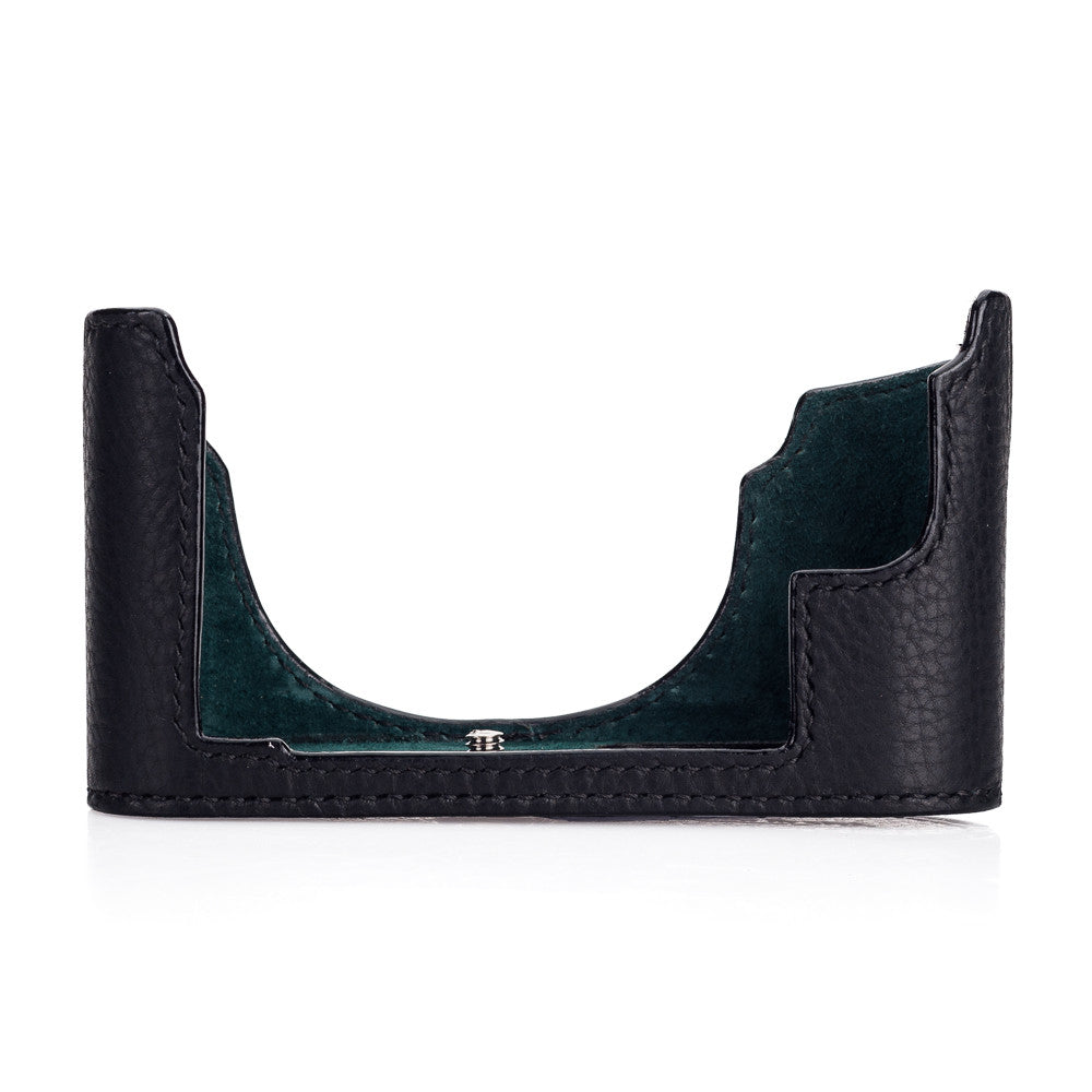 Arte di Mano Half Case for Leica M10 with Battery Access Door - Minerva Black with Black Stitching