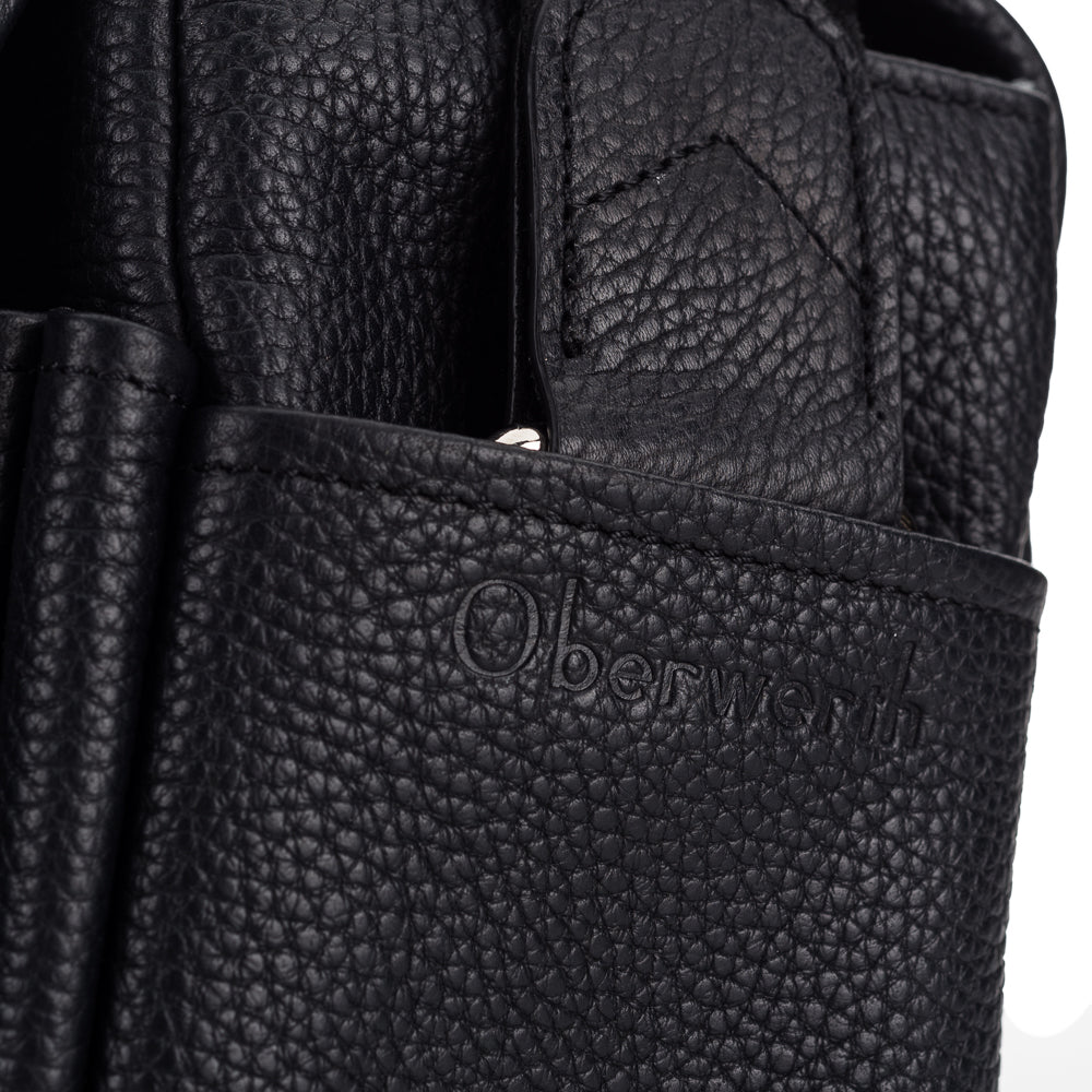 Bolso de cámara pequeño de cuero George de Oberwerth, negro