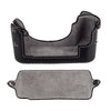 Arte di Mano M10 Half Case for Handgrip with Back Flap - Minerva Black with White Stitching, Gray Suede Interior