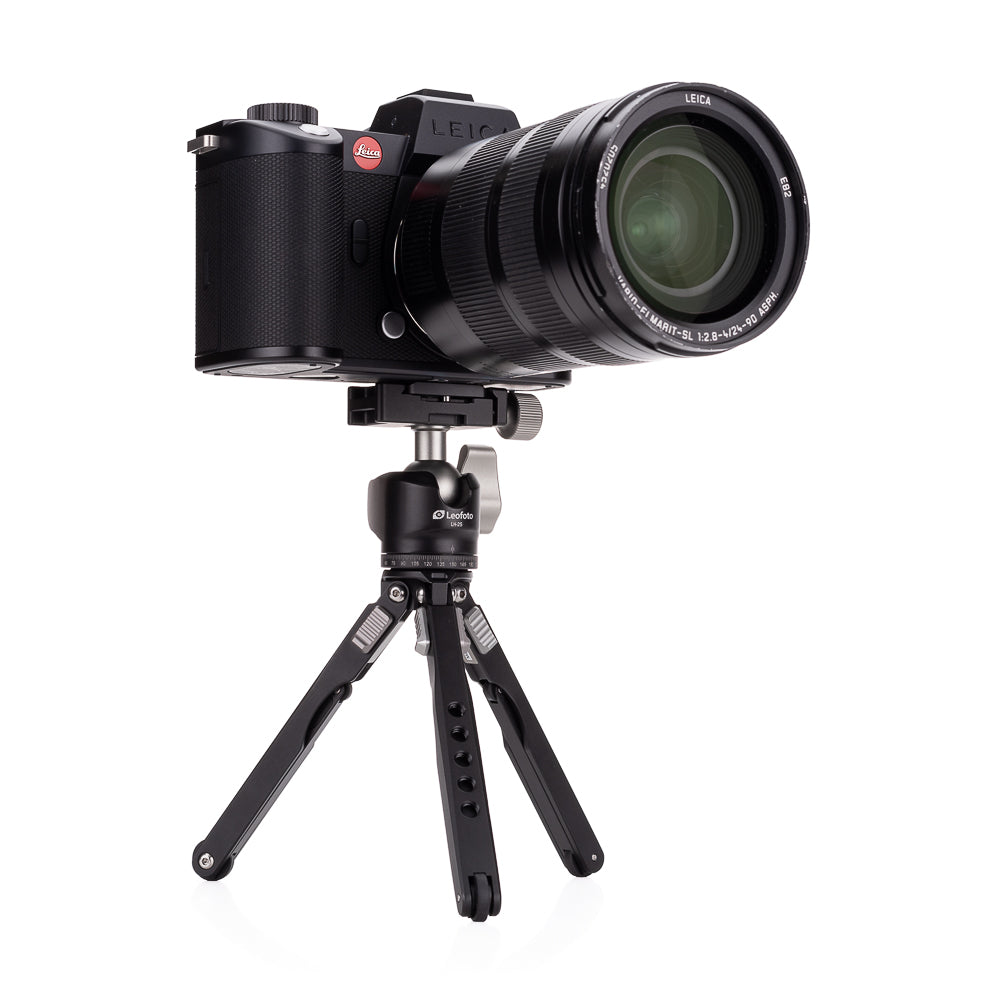 Kit de trípode de mesa Leofoto MT-03+LH-25, negro