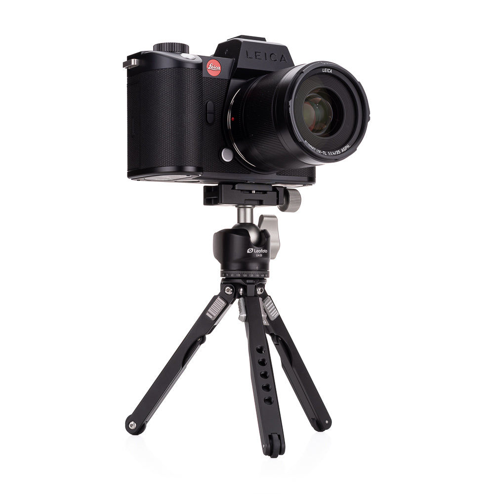 Kit de trípode de mesa Leofoto MT-03+LH-25, negro