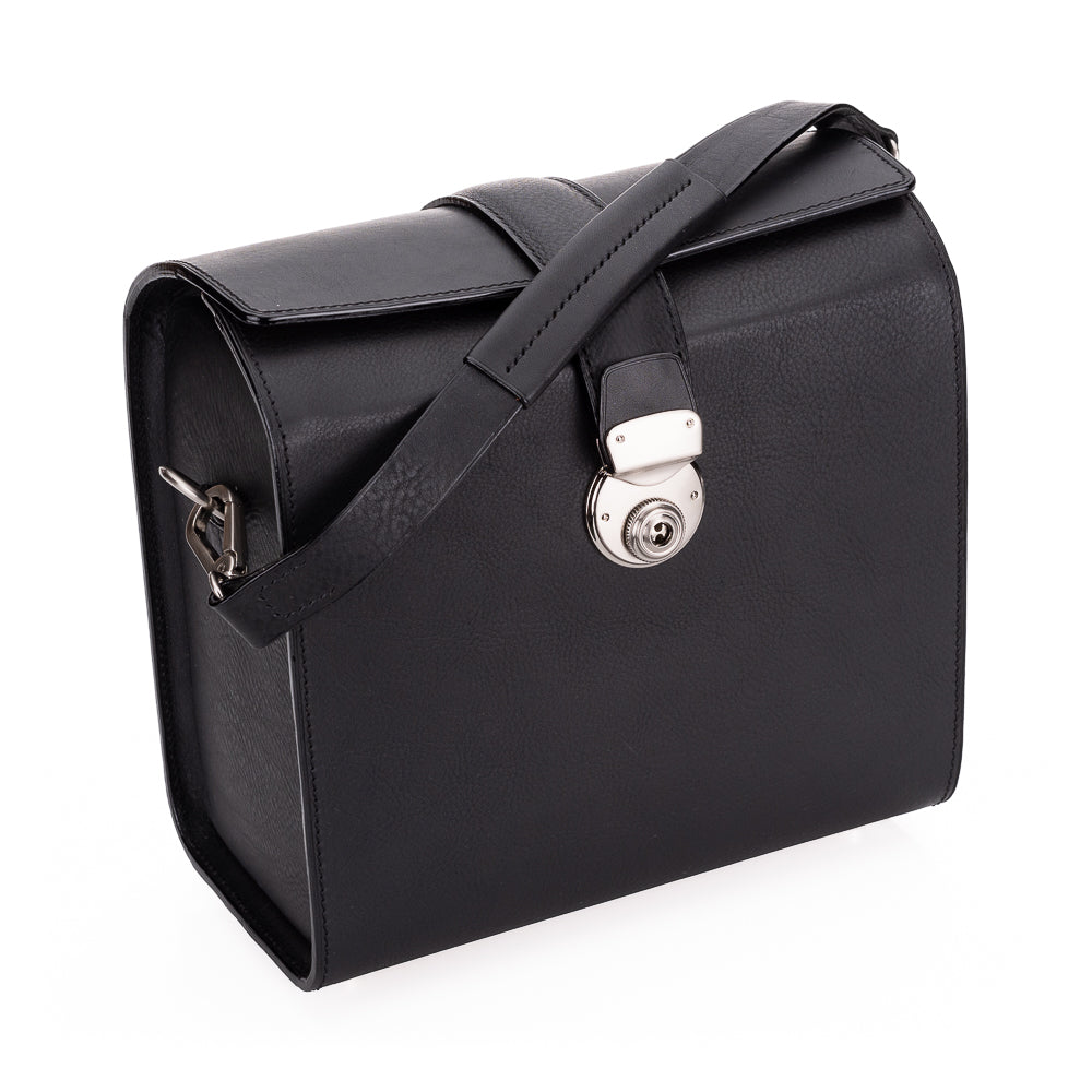Bolso para cámara Arte di Mano Heritage - Minerva negro con pespuntes negros