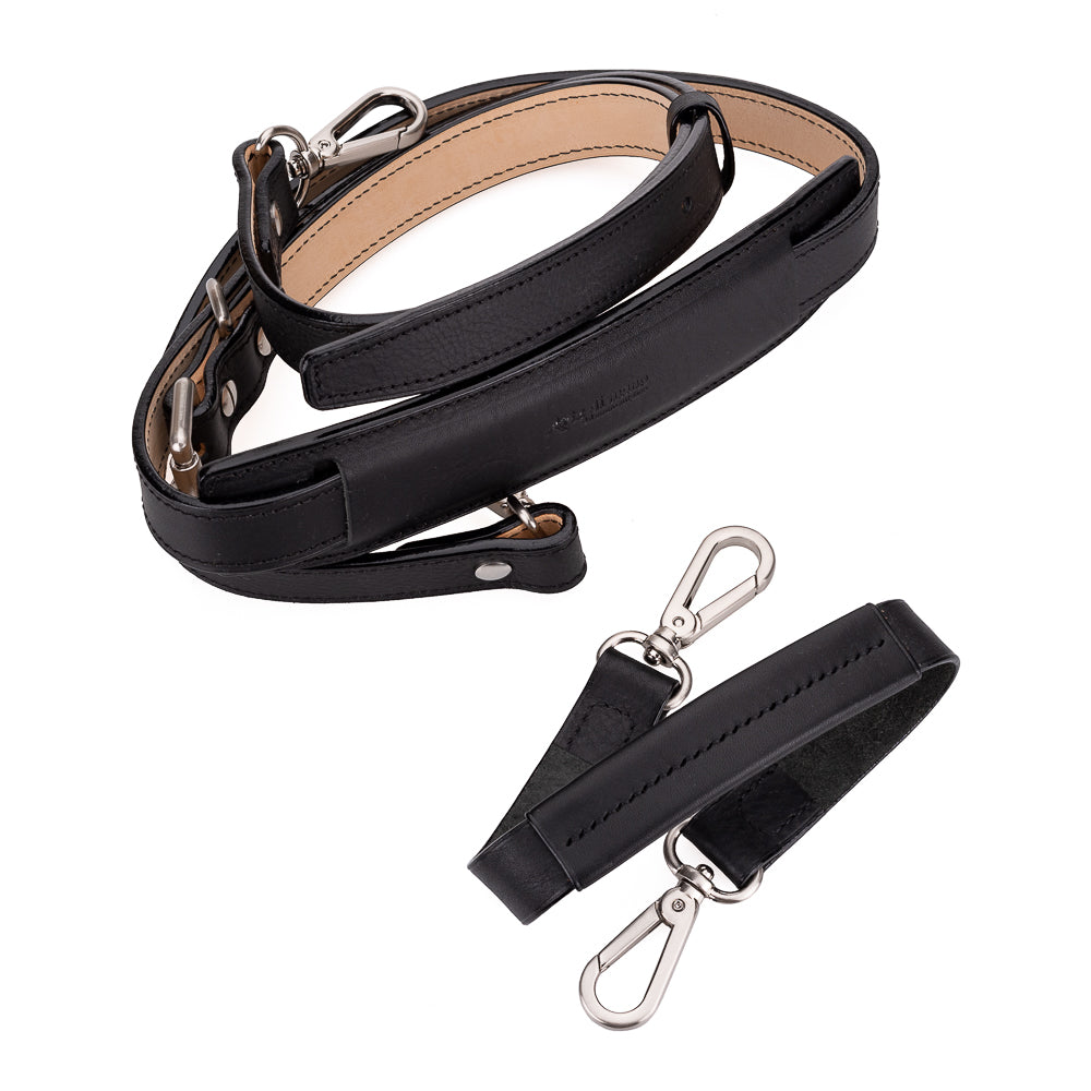 Bolso para cámara Arte di Mano Heritage - Minerva negro con pespuntes negros