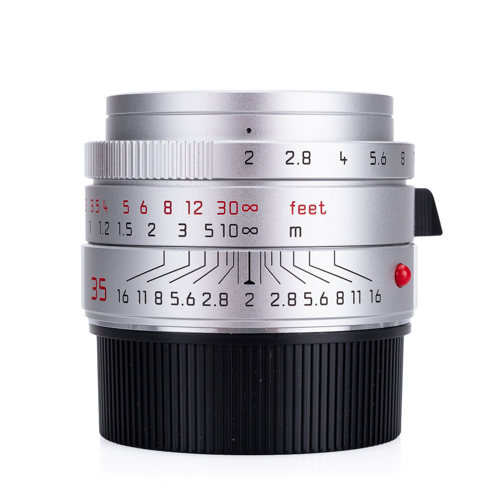 Used Leica Summicron-M 35mm f/2 ASPH, silver (V2, 11709, Made in Portugal) with UVa Filter