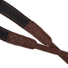 EDDYCAM Elk Leather Vintage Neck Strap, 35mm Wide, Black/Natural with Natural Stitching