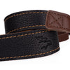EDDYCAM Elk Leather Vintage Neck Strap, 35mm Wide, Black/Natural with Natural Stitching