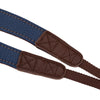 EDDYCAM Elk Leather Vintage Neck Strap, 35mm Wide, Sky/Natural with Natural Stitching