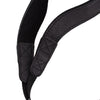 EDDYCAM Elk Leather Neck Strap, 50mm Wide, Black/Mongolian Yak with Black Stitching