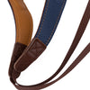 EDDYCAM Elk Leather Vintage Neck Strap, 50mm Wide, Sky/Natural with Natural Stitching