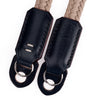Arte di Mano Waxed Cotton Neck Strap - Beige Cotton with Bridle Navy Accents