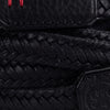 Arte di Mano Waxed Cotton Neck Strap, 100cm - Black Cotton with Minerva Black Leather Accents