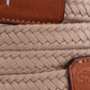 Arte di Mano 120cm Extra Long Waxed Cotton Neck Strap - Beige Cotton with Barenia Tan Leather Accents