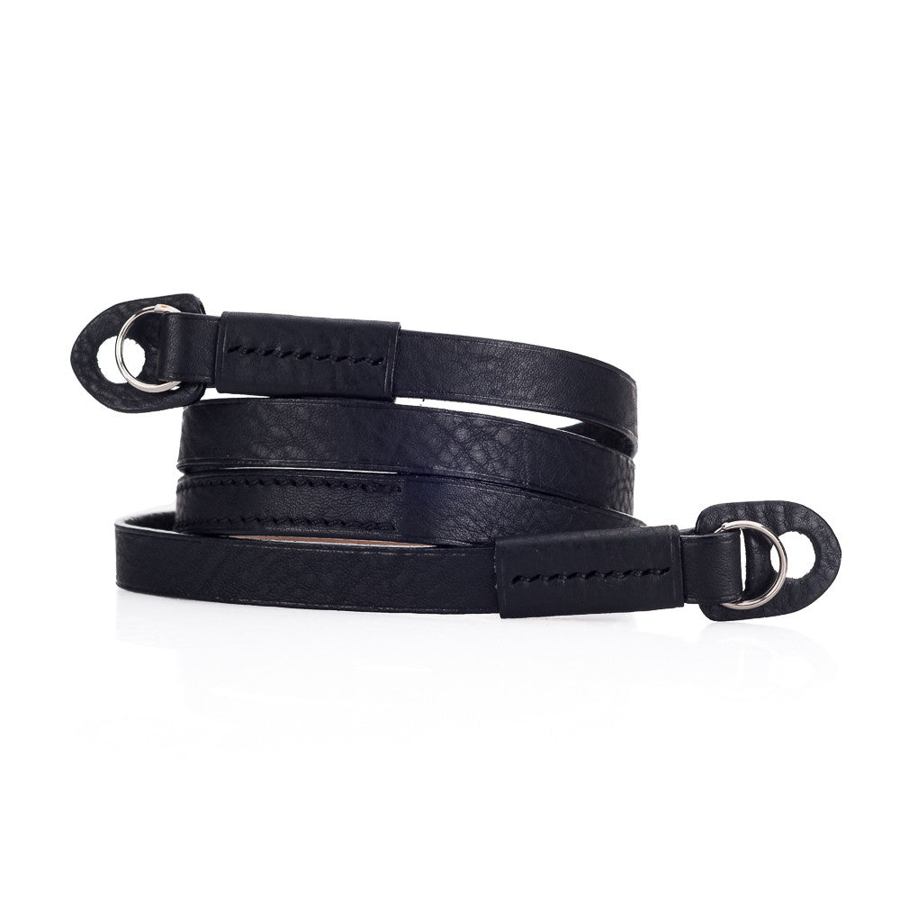 Correa para el cuello cómoda Arte di Mano, 95 cm - Minerva negra con costuras negras