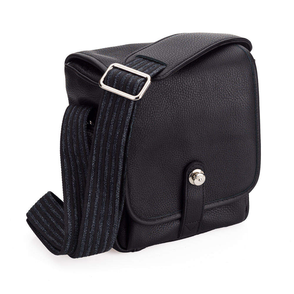 Bolso de cámara pequeño de cuero George de Oberwerth, negro