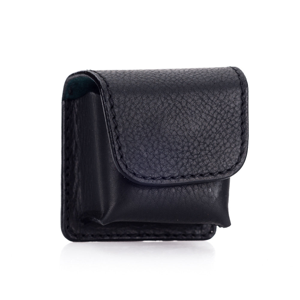 Funda de cuero Arte di Mano para Leica EVF2 - Minerva negra con costuras negras