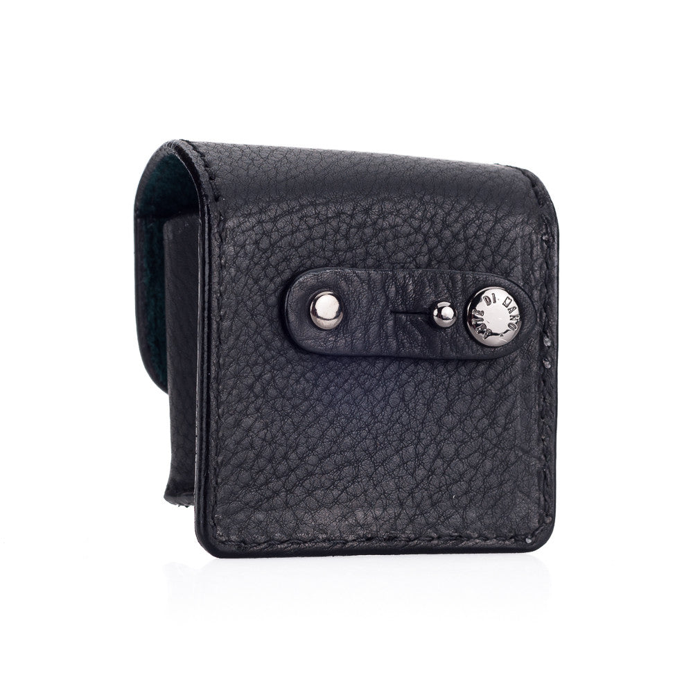 Funda de cuero Arte di Mano para Leica EVF2 - Minerva negra con costuras negras