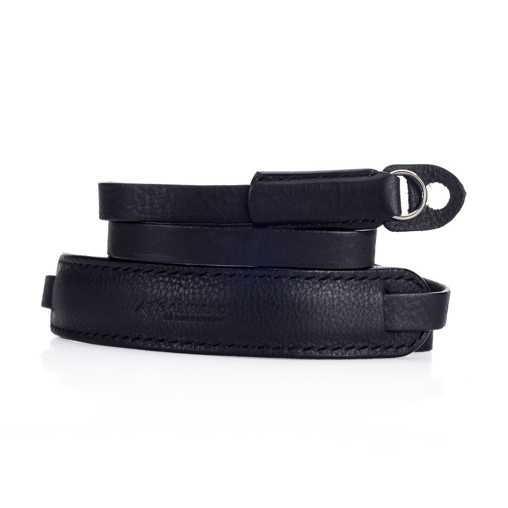 Correa para el cuello Arte di Mano Classic, XL, 120 cm - Negro Minerva con costuras negras
