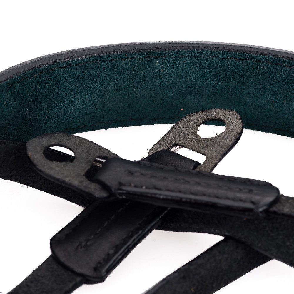 Correa para el cuello Arte di Mano Classic, XL, 120 cm - Negro Minerva con costuras negras