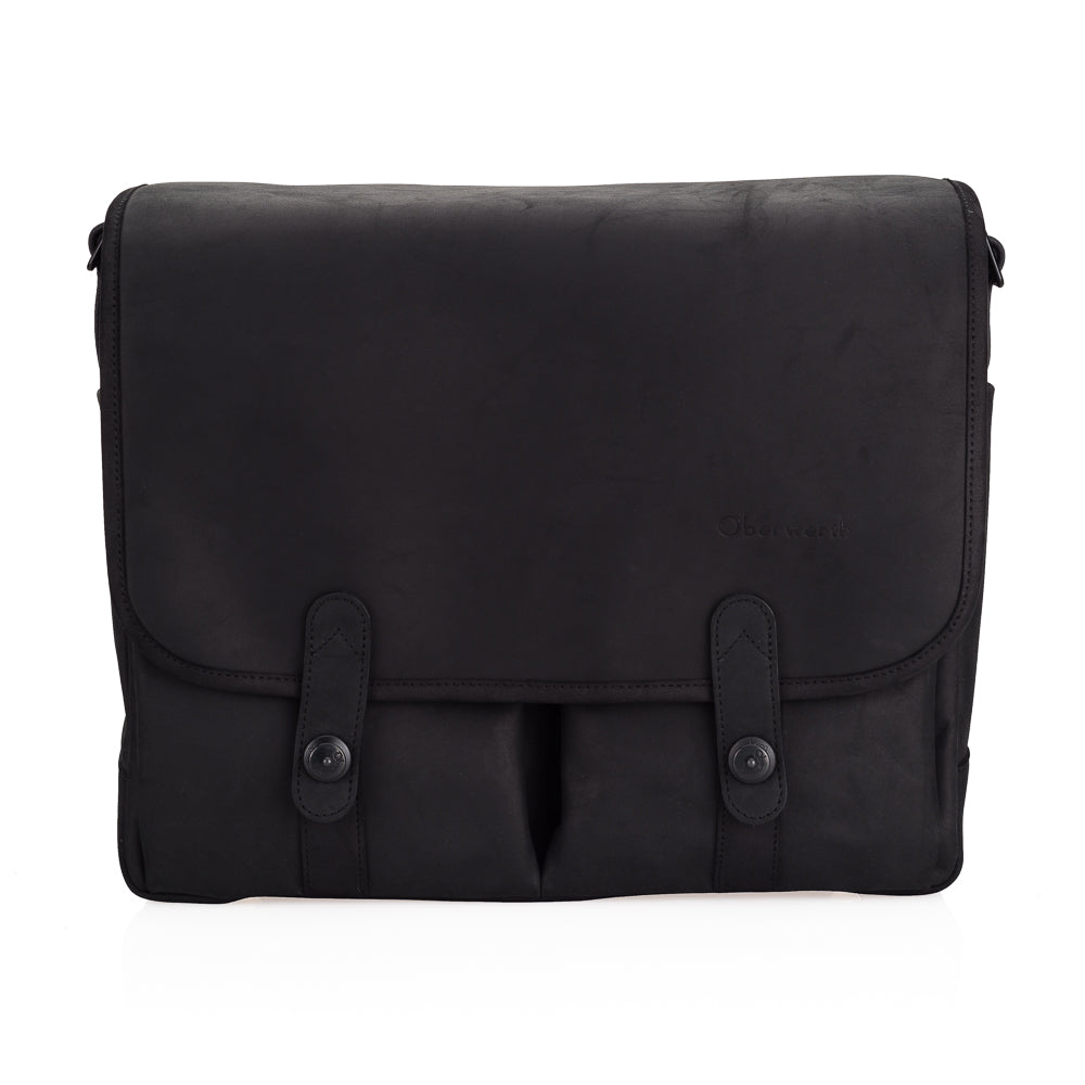 Bolso para cámara Oberwerth SL, grande, negro con forro rojo