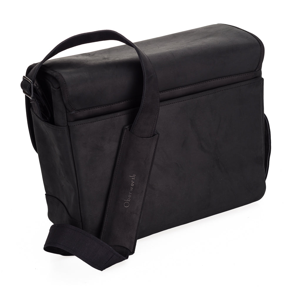 Bolso para cámara Oberwerth SL, grande, negro con forro rojo