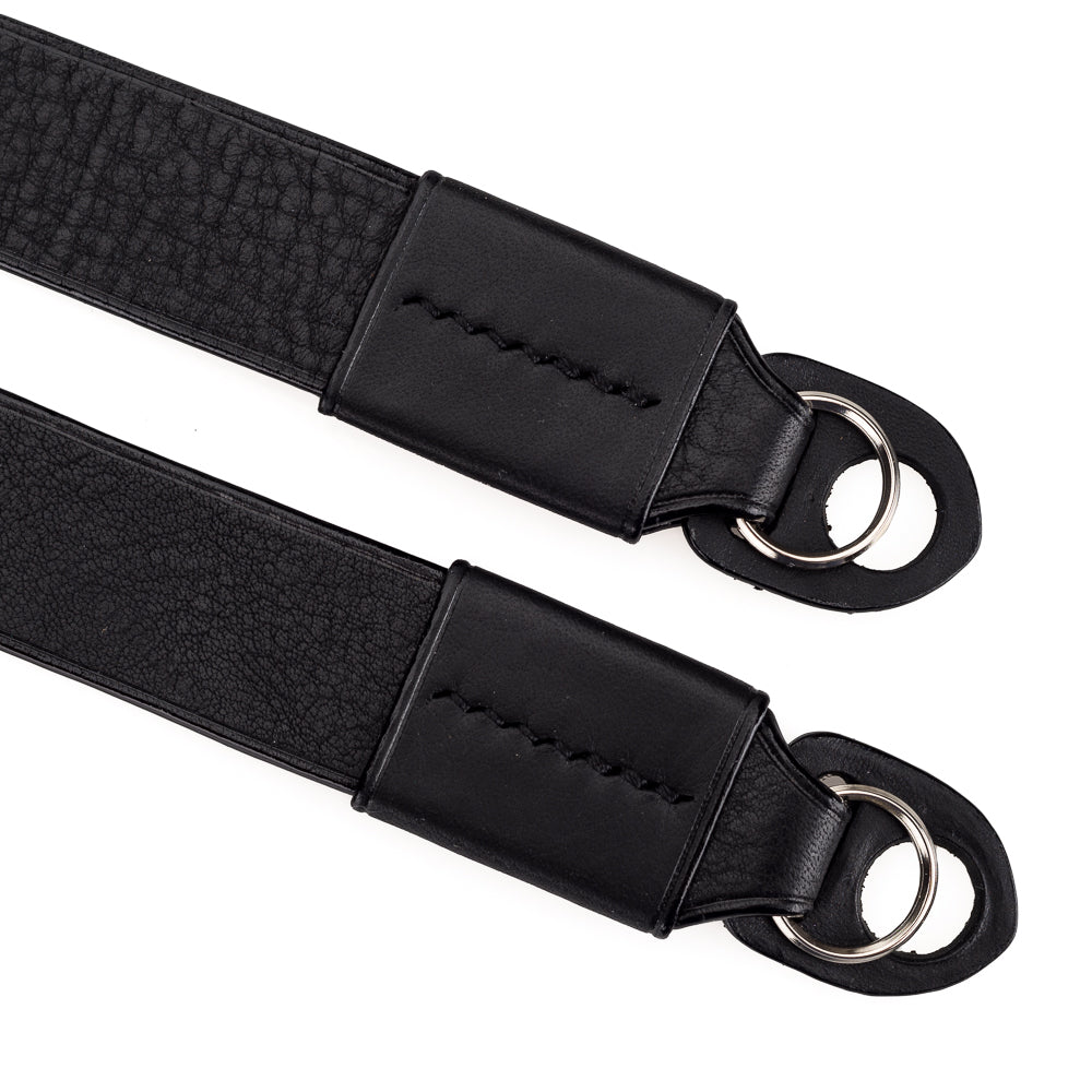 Correa para cuello cómoda Arte di Mano, ancha, XL, 120 cm - Minerva negra con costuras negras