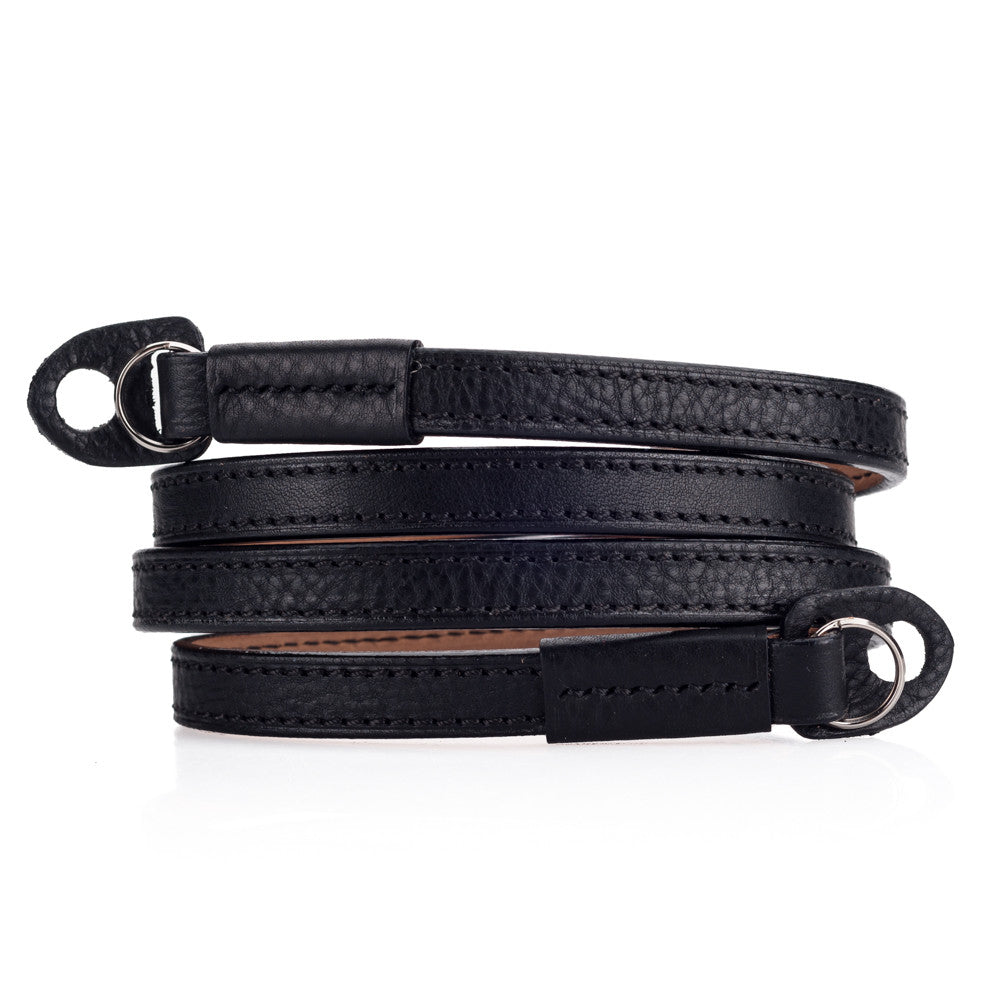 Correa para cuello cómoda Arte di Mano, reforzada, 95 cm - Minerva negra con costuras negras