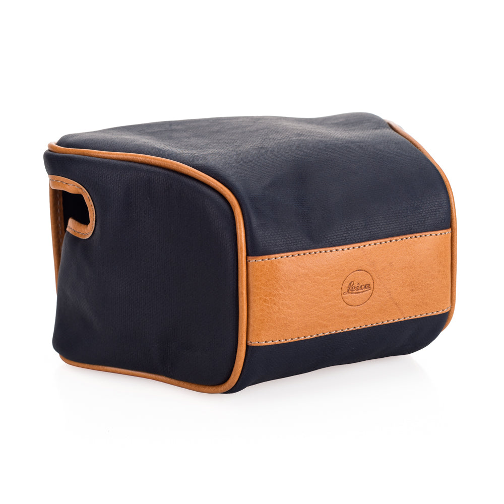 Funda para Leica Q2 «Ettas Pouch», lona revestida, azul medianoche
