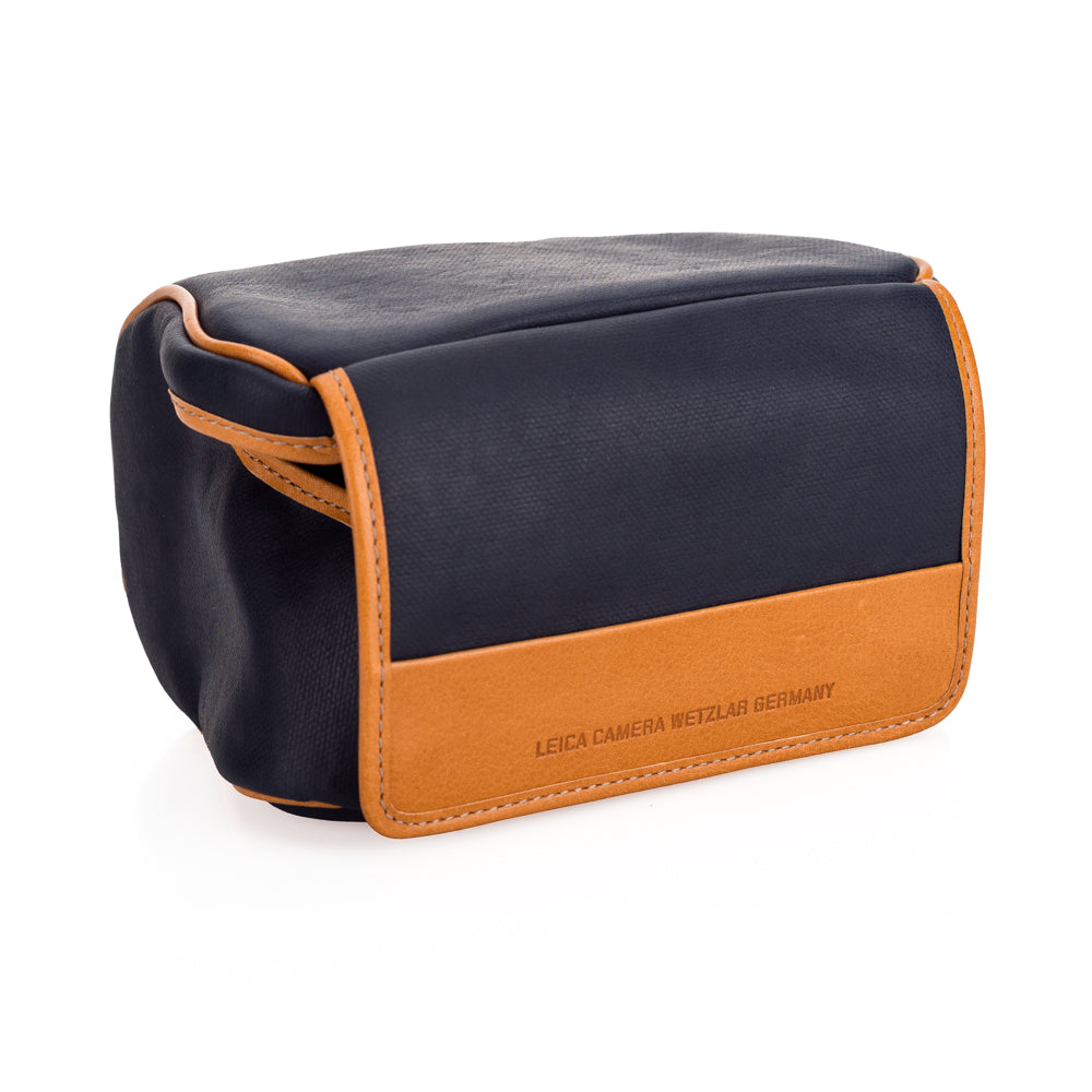 Funda para Leica Q2 «Ettas Pouch», lona revestida, azul medianoche