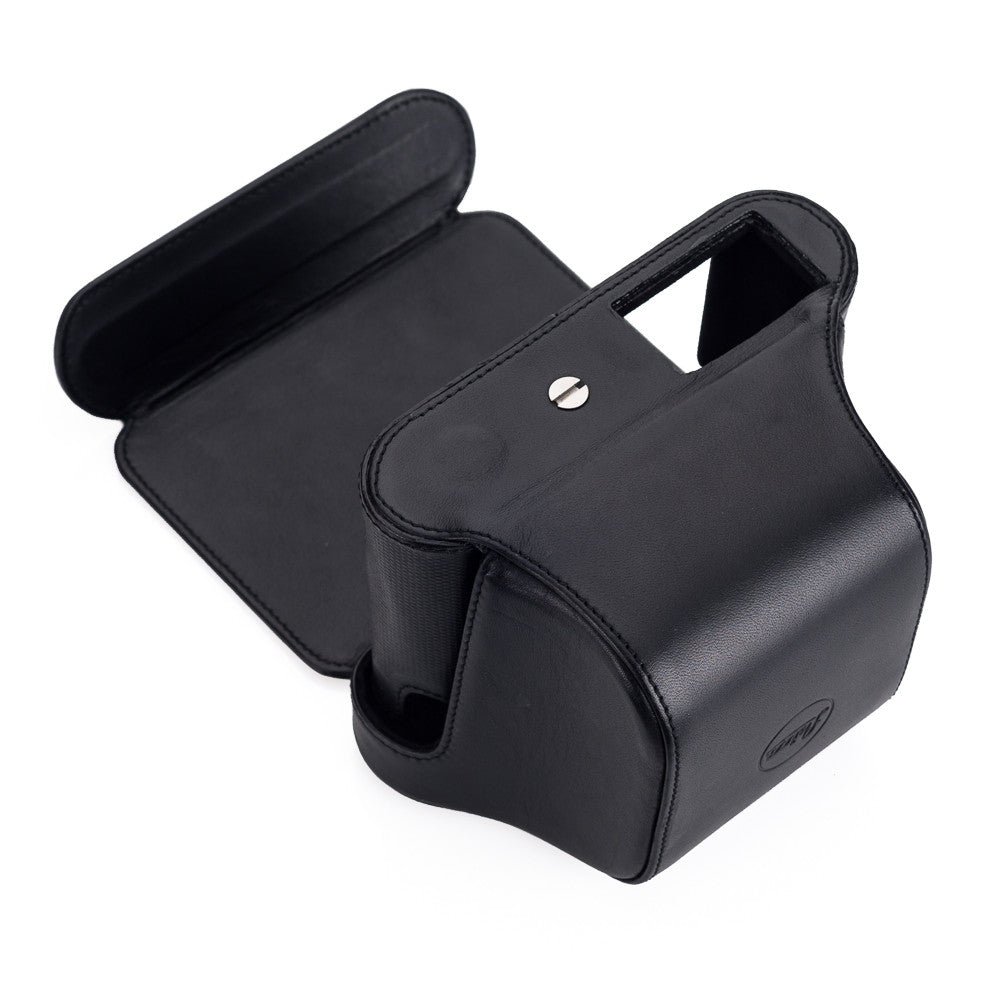 Funda de cuero Ever Ready para Leica Q, negra