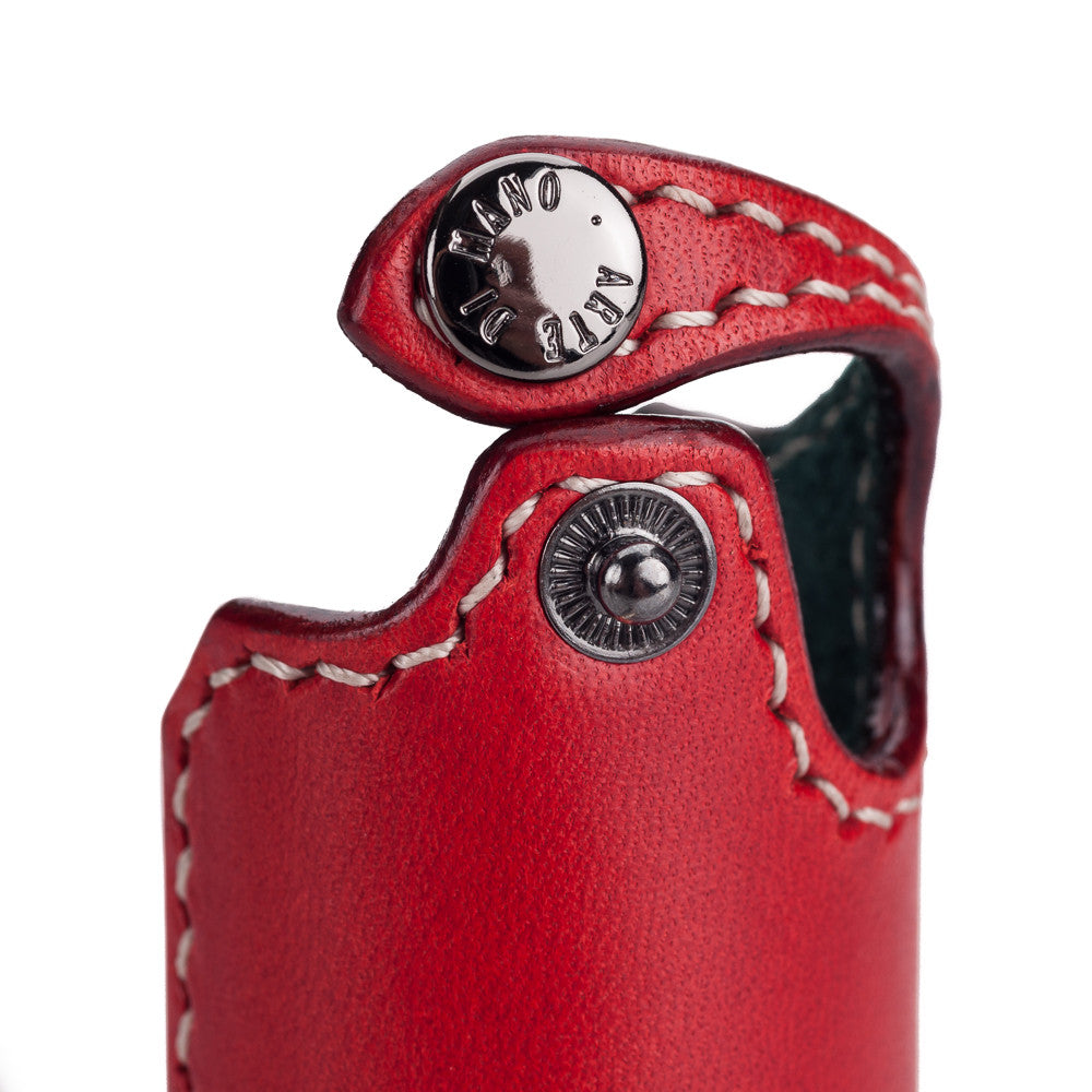 Funda de media carcasa Arte di Mano para Leica Q (Typ 116) con acceso a la batería - Buttero Rojo