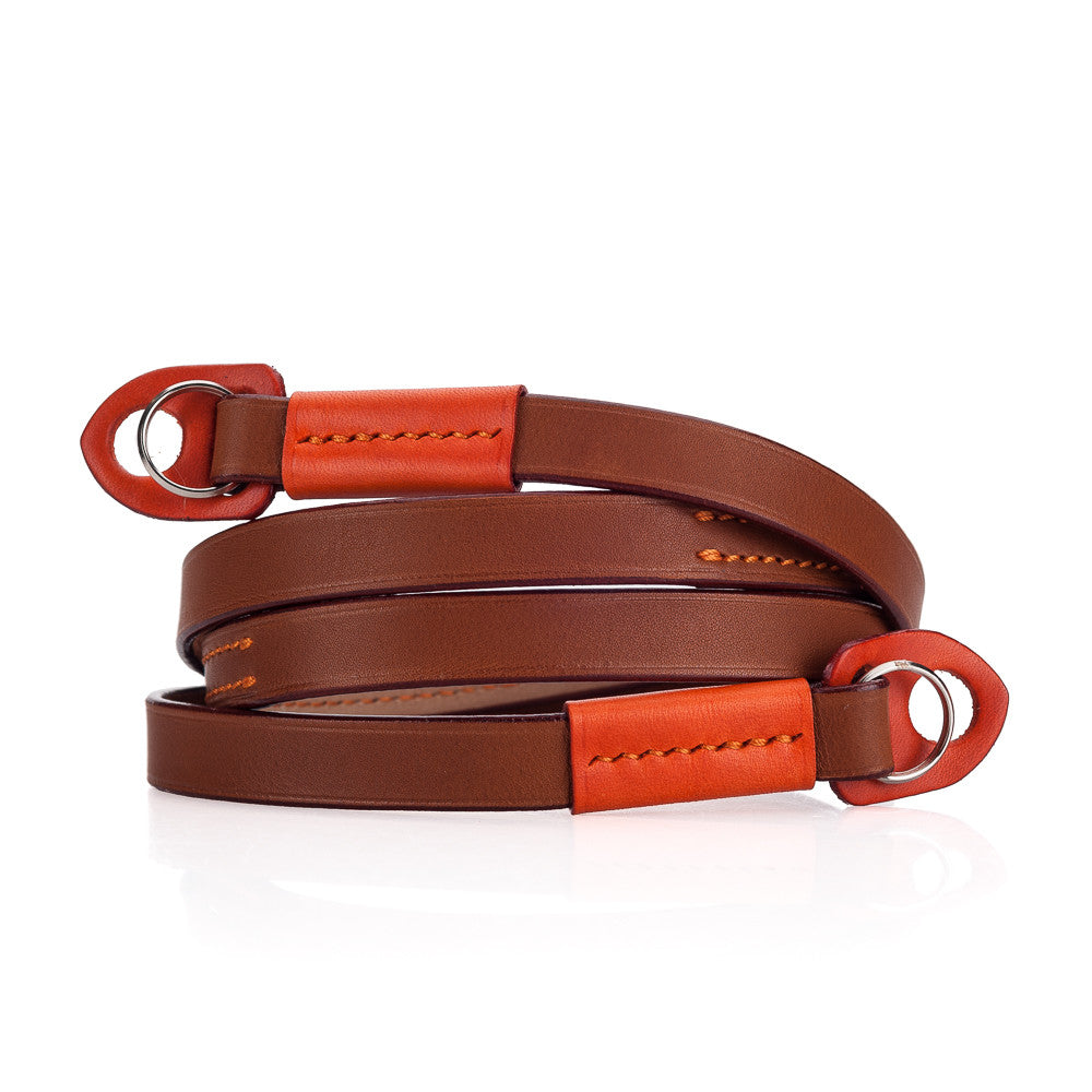 Correa para cuello cómoda Arte di Mano, 95 cm - Novonappa color canela con detalles en naranja Buttero