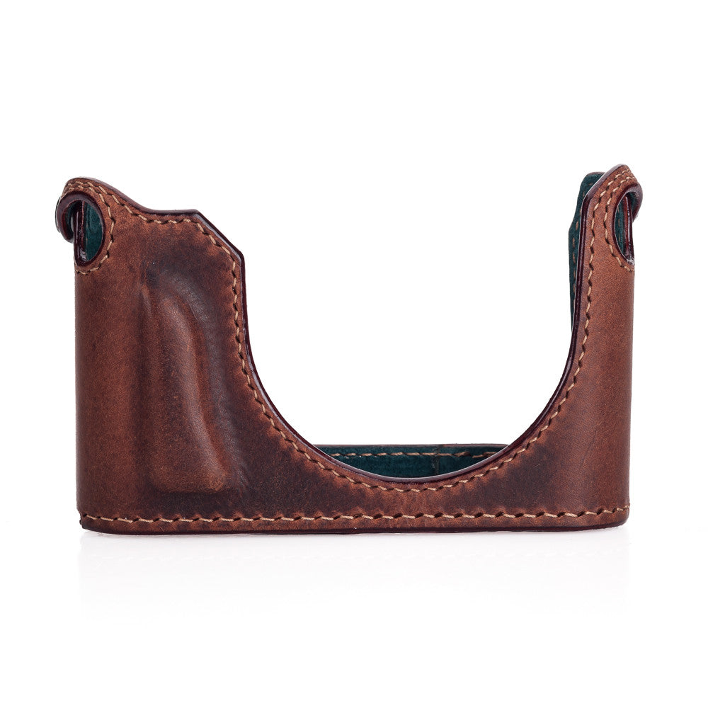 Funda de medio cuerpo Arte di Mano para Leica Q (Typ 116) con acceso a la batería - Rally Volpe