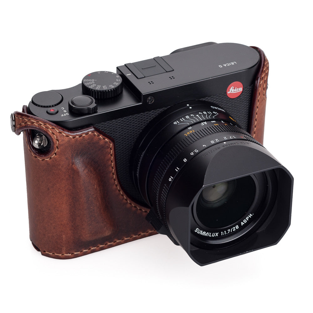 Funda de medio cuerpo Arte di Mano para Leica Q (Typ 116) con acceso a la batería - Rally Volpe