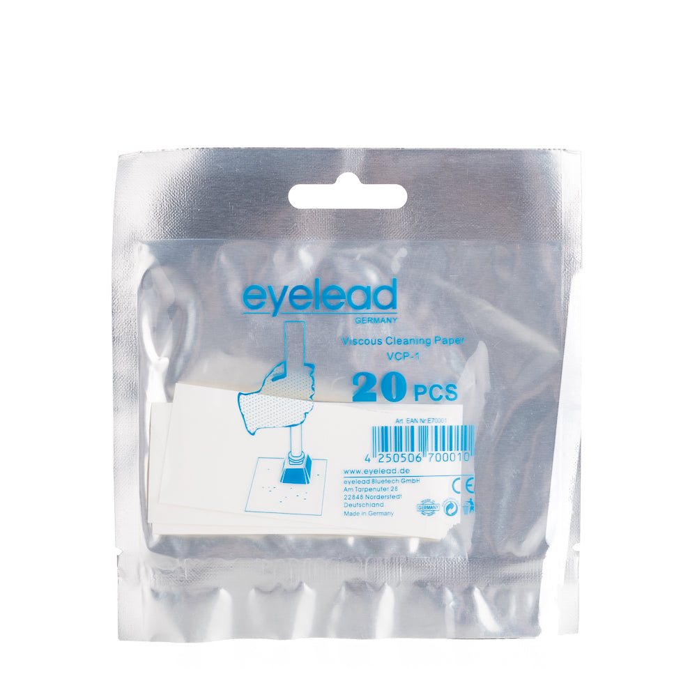 Papel de limpieza viscoso para Eyelead, 20 unidades.