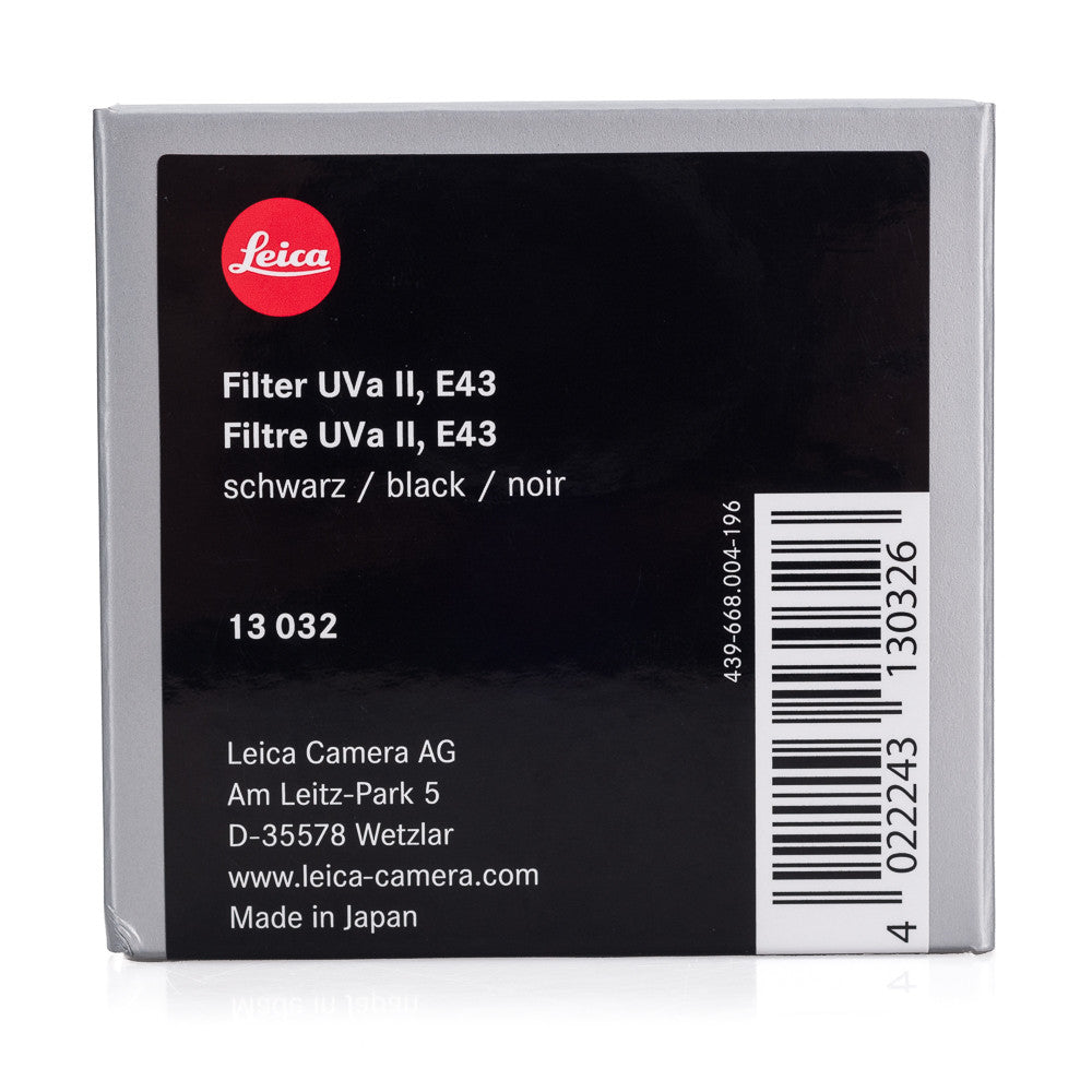 Filtro Leica UVa II, E43, negro