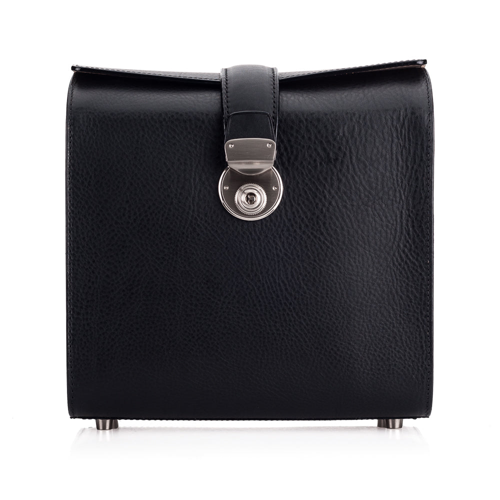 Bolso para cámara Arte di Mano Heritage - Minerva negro con pespuntes negros