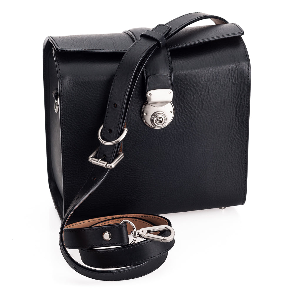 Bolso para cámara Arte di Mano Heritage - Minerva negro con pespuntes negros