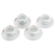 Legendarios parasoles de objetivo - Juego de 4 tazas italianas de porcelana para espresso