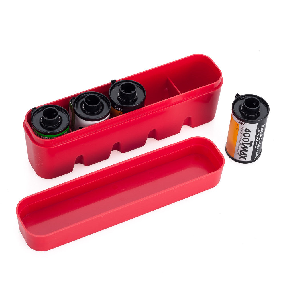 Estuche para película de 35mm Japan Camera Hunter - Tamaño medio para 5 rollos - Rojo