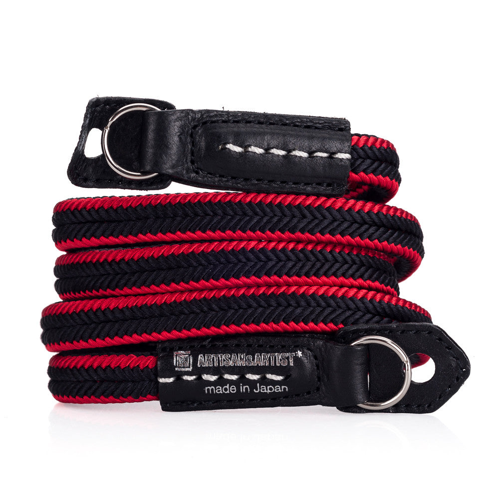 Correa para cuello de seda Artisan & Artist* ACAM 310 - Negro/Rojo
